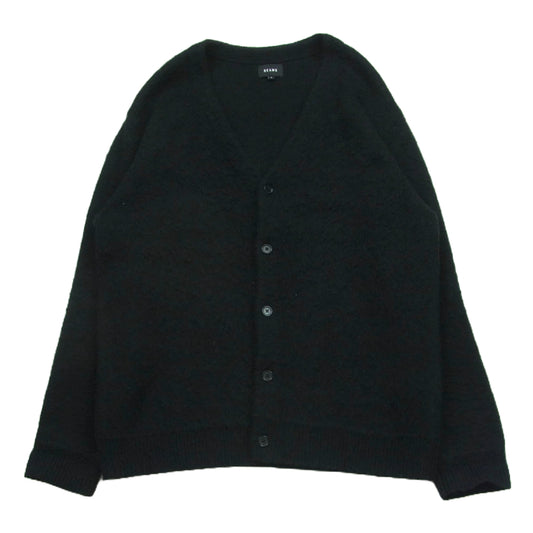 BEAMS ビームス 11-15-0022-048 7ゲージ ソリッド シャギー カーディガン モヘア混 中国製 ブラック系 L【中古】