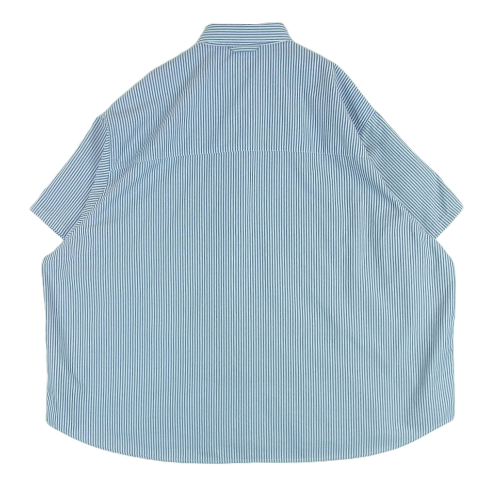 FreshService フレッシュサービス FSW-23-SH_002 DRY OXFORD FLAP POCKET SHIRT ドライ オックスフォード フラップポケット ストライプ 半袖 シャツ ライトブルー系 ホワイト系 F【中古】