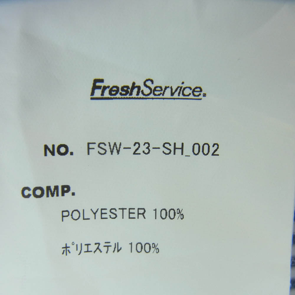 FreshService フレッシュサービス FSW-23-SH_002 DRY OXFORD FLAP POCKET SHIRT ドライ オックスフォード フラップポケット ストライプ 半袖 シャツ ライトブルー系 ホワイト系 F【中古】