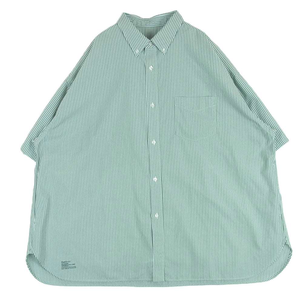 FreshService フレッシュサービス FSW-23-SH_004 DRY OXFORD CORPORATE S/S B.D. SHIRT ドライ オックスフォード コーポレート 半袖 シャツ ライトグリーン系 ホワイト系 F【中古】