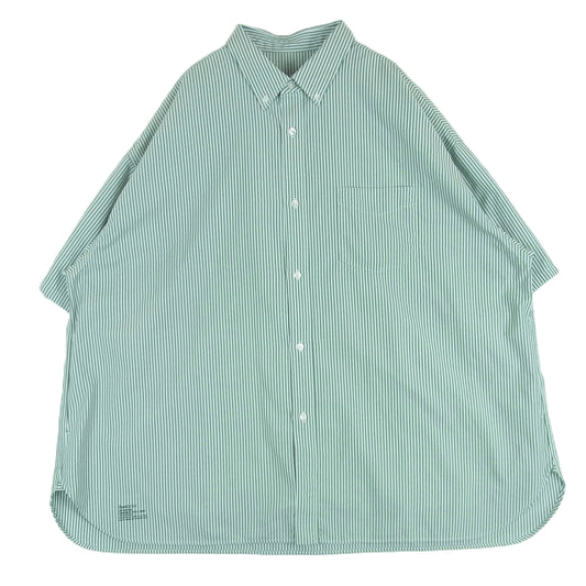 FreshService フレッシュサービス FSW-23-SH_004 DRY OXFORD CORPORATE S/S B.D. SHIRT ドライ オックスフォード コーポレート 半袖 シャツ ライトグリーン系 ホワイト系 F【中古】