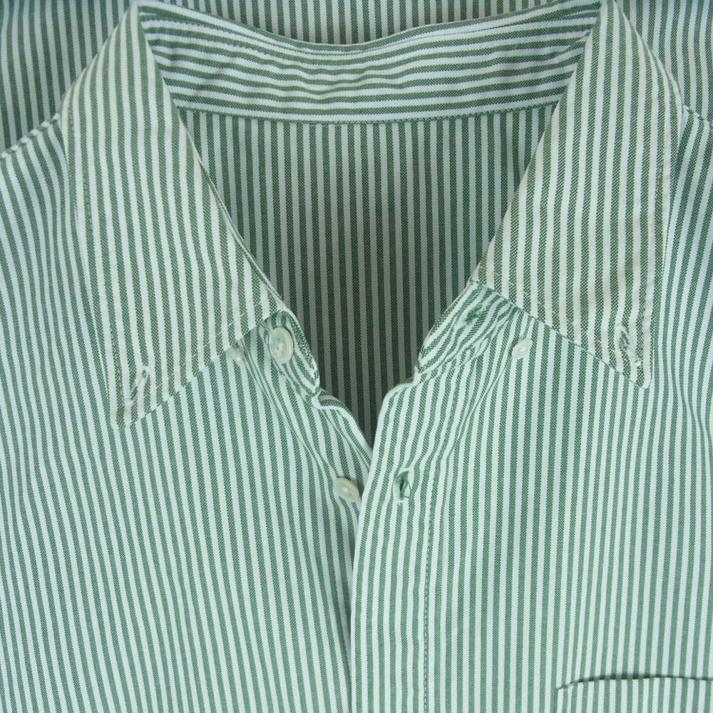 FreshService フレッシュサービス FSW-23-SH_004 DRY OXFORD CORPORATE S/S B.D. SHIRT ドライ オックスフォード コーポレート 半袖 シャツ ライトグリーン系 ホワイト系 F【中古】