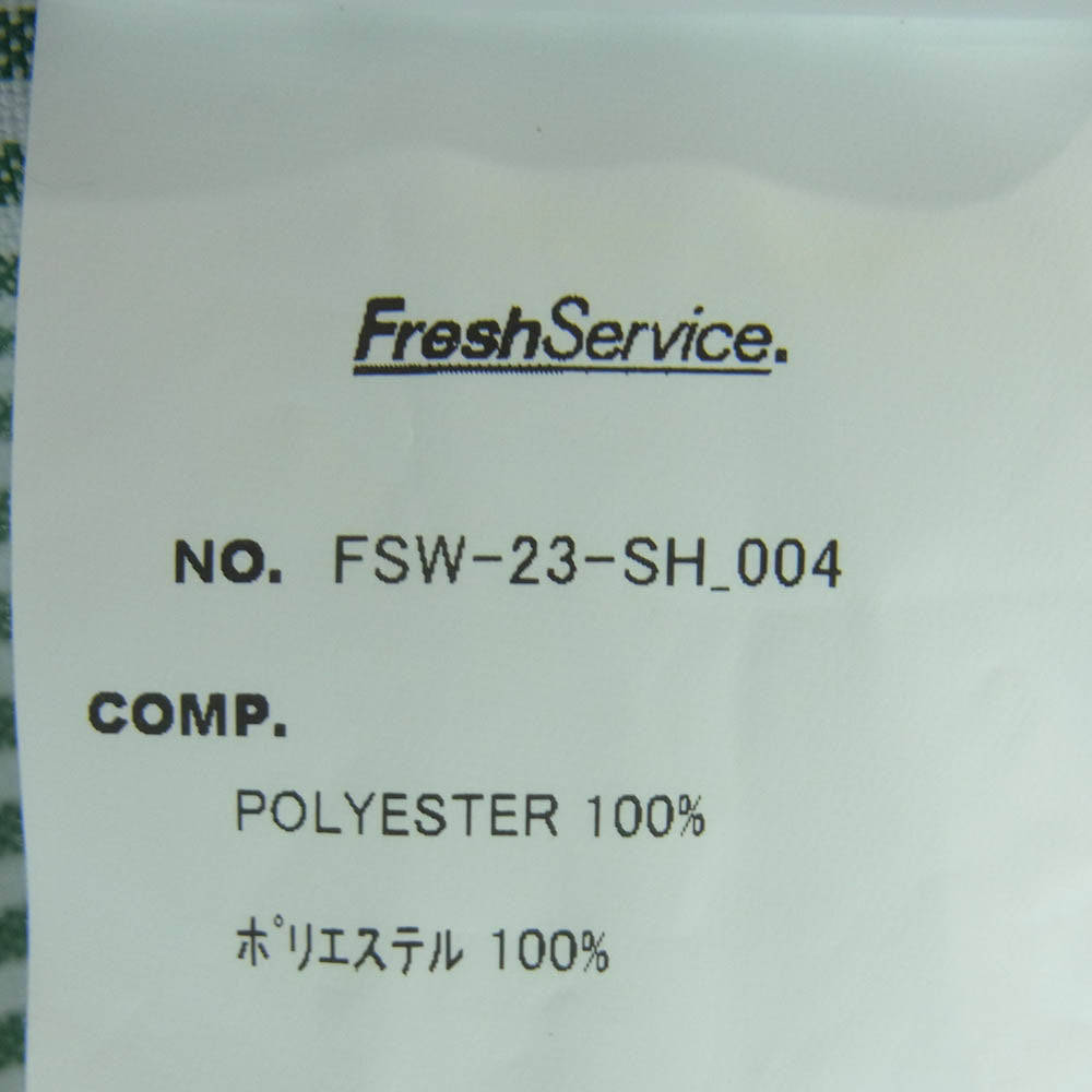 FreshService フレッシュサービス FSW-23-SH_004 DRY OXFORD CORPORATE S/S B.D. SHIRT ドライ オックスフォード コーポレート 半袖 シャツ ライトグリーン系 ホワイト系 F【中古】