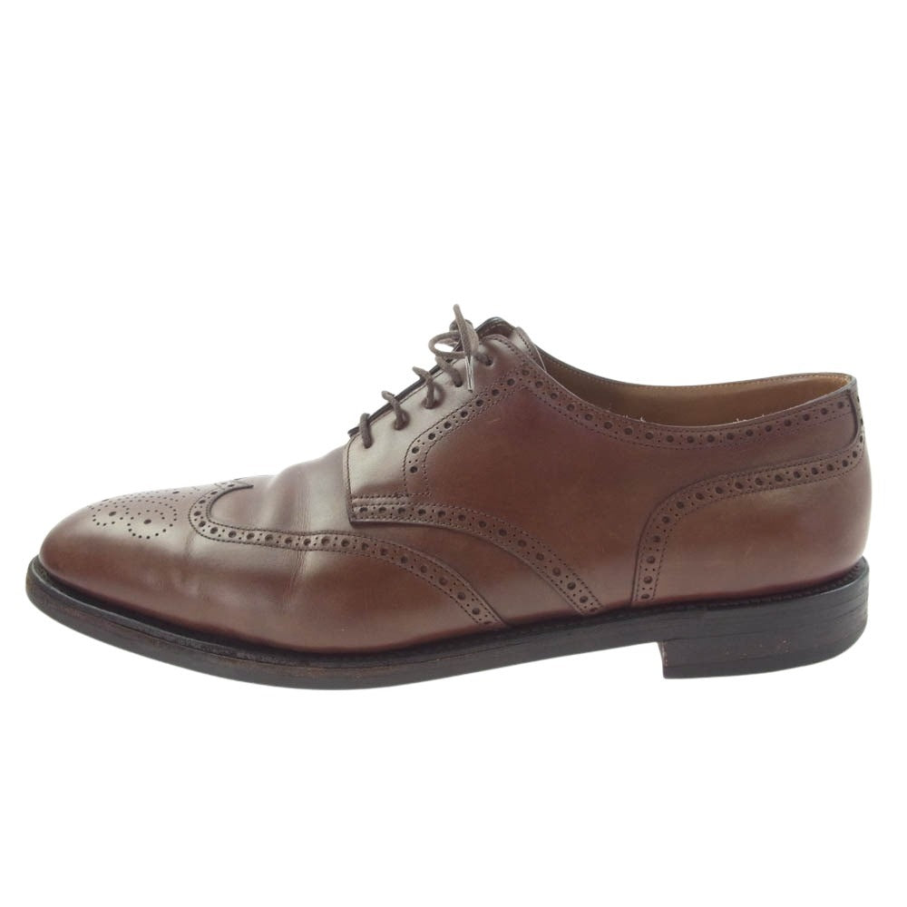 John Lobb ジョンロブ DARBY2 ダービー２ ウィングチップ プレーントゥ ドレス ビジネス レザー シューズ ブラウン系 10E【中古】