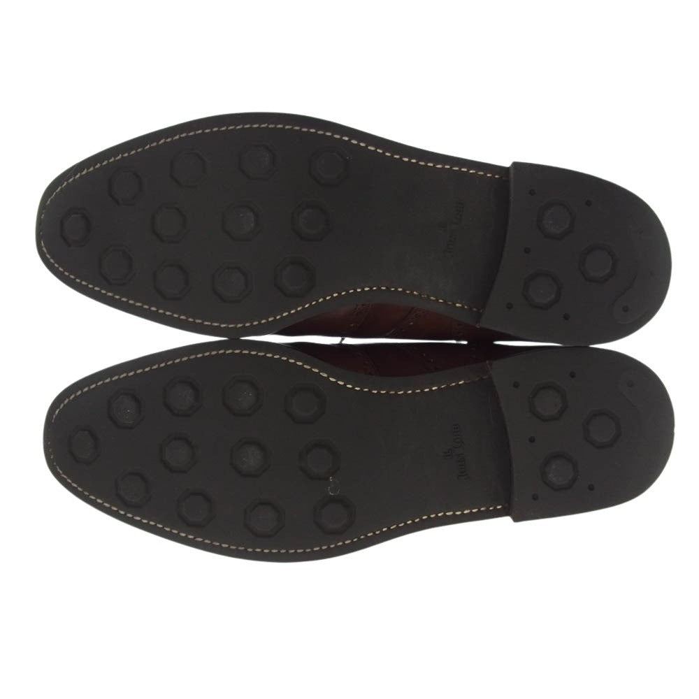 John Lobb ジョンロブ DARBY2 ダービー２ ウィングチップ プレーントゥ ドレス ビジネス レザー シューズ ブラウン系 10E【中古】
