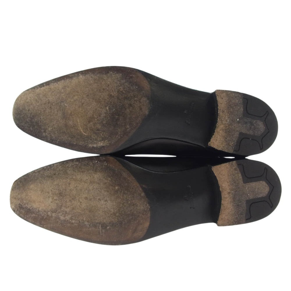 John Lobb ジョンロブ TUDOR チューダー レザー プレーントゥ サイドゴア ブーツ　 ブラック系 9 1/2E【中古】