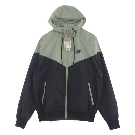 NIKE ナイキ DA0002-018 NSW HE WR ウーブン フーディ ジャケット ウィンドランナー ジャケット グリーン系 ブラック系 M【極上美品】【中古】