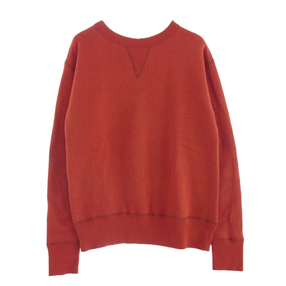 Denime ドゥニーム Lot.260 4本針 前V クルーネック スウェット トレーナー レッド系 M【極上美品】【中古】