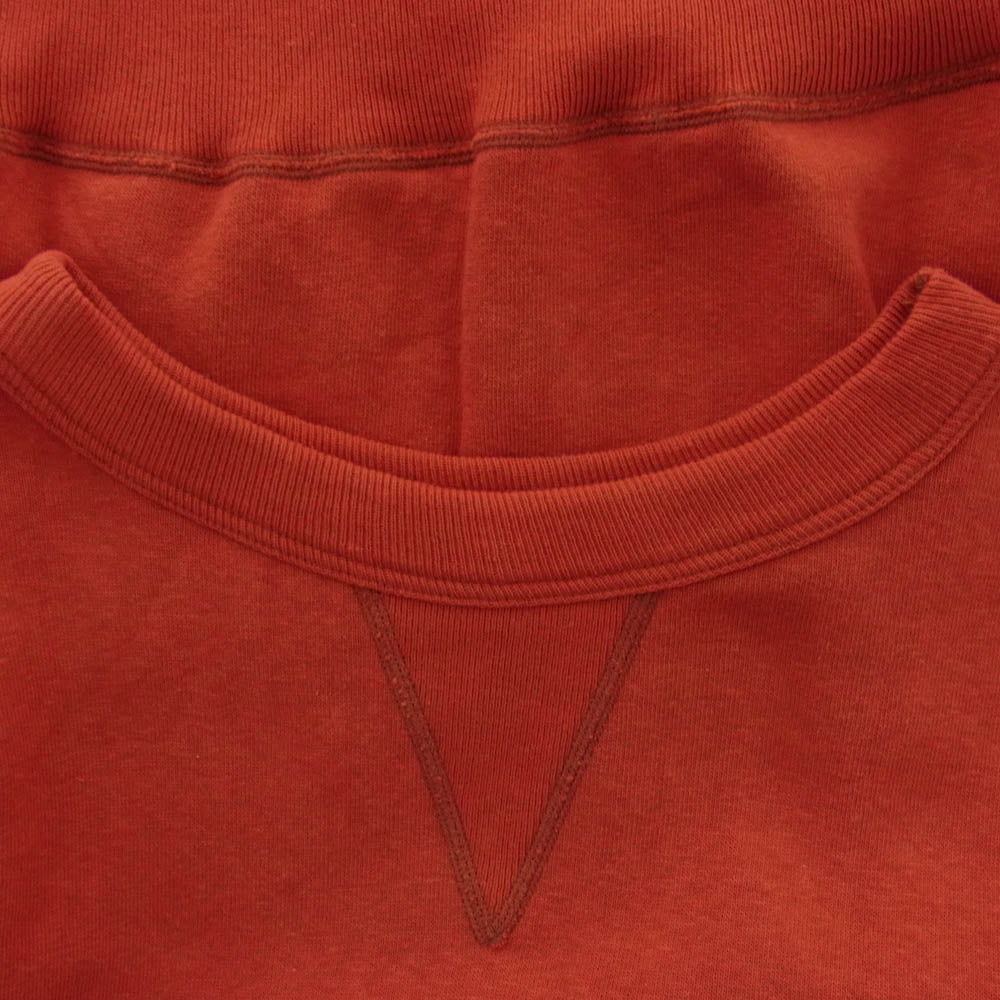 Denime ドゥニーム Lot.260 4本針 前V クルーネック スウェット トレーナー レッド系 M【極上美品】【中古】