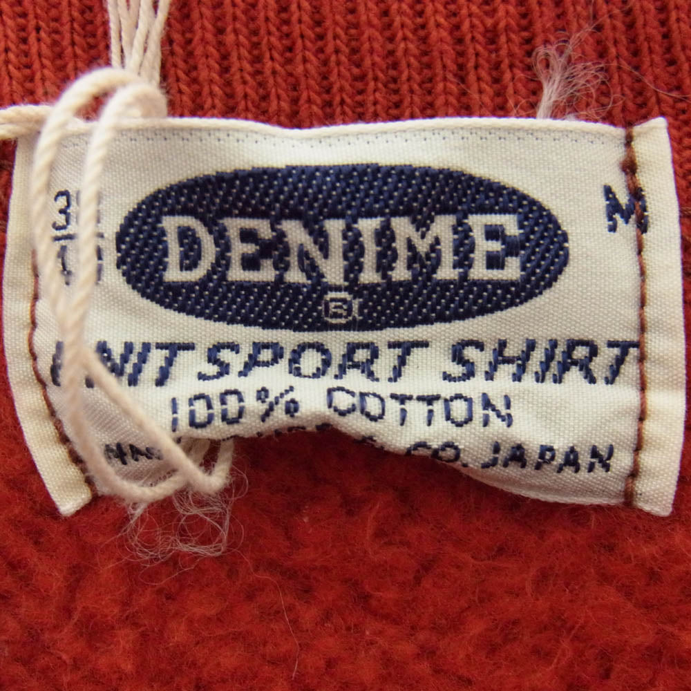 Denime ドゥニーム Lot.260 4本針 前V クルーネック スウェット トレーナー レッド系 M【極上美品】【中古】