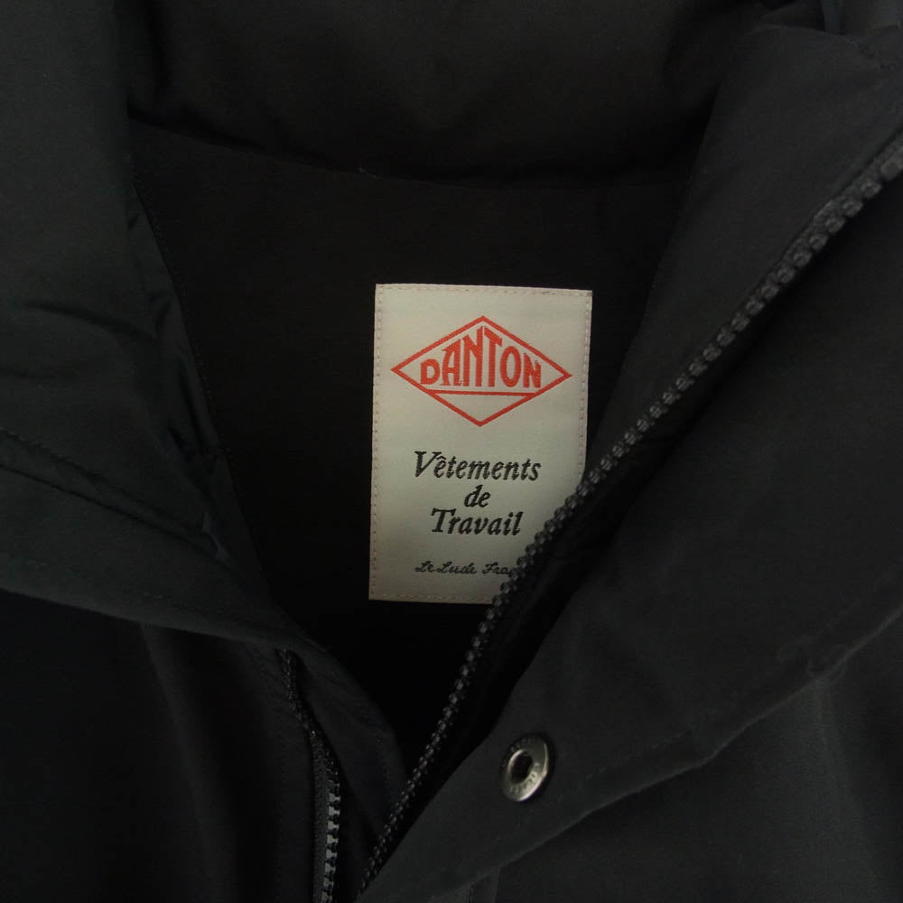 Danton ダントン DT-A0030 LAS DOWN ARMY HOODED JACKET ダウン アーミー フーデッド ジャケット ブラック系 M【中古】