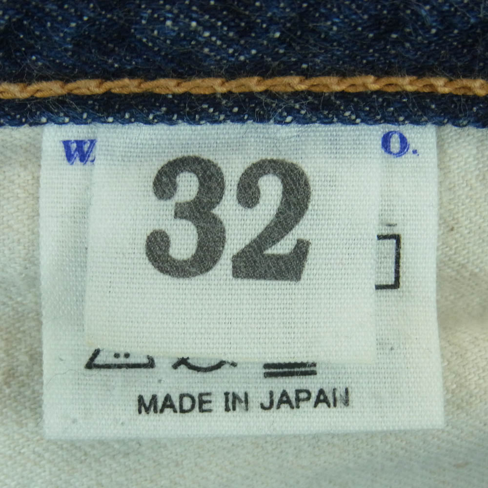 WAREHOUSE ウエアハウス DD-1001XX 1947 MODEL duck digger ダックディガー デニム パンツ ボタンフライ インディゴブルー系 32【中古】