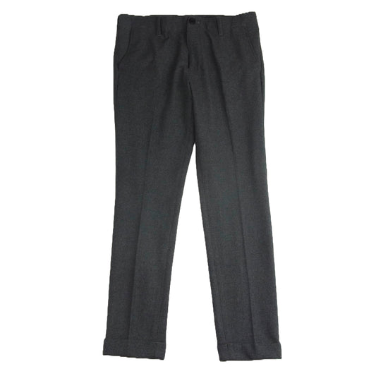 1piu1uguale3 ウノピュウノウグァーレトレ MRP587 PRY108 RIB TAPERED SLACKS サイド切替 リブテーパード レーヨン混 トラウザー パンツ スラックス グレー系 L【美品】【中古】