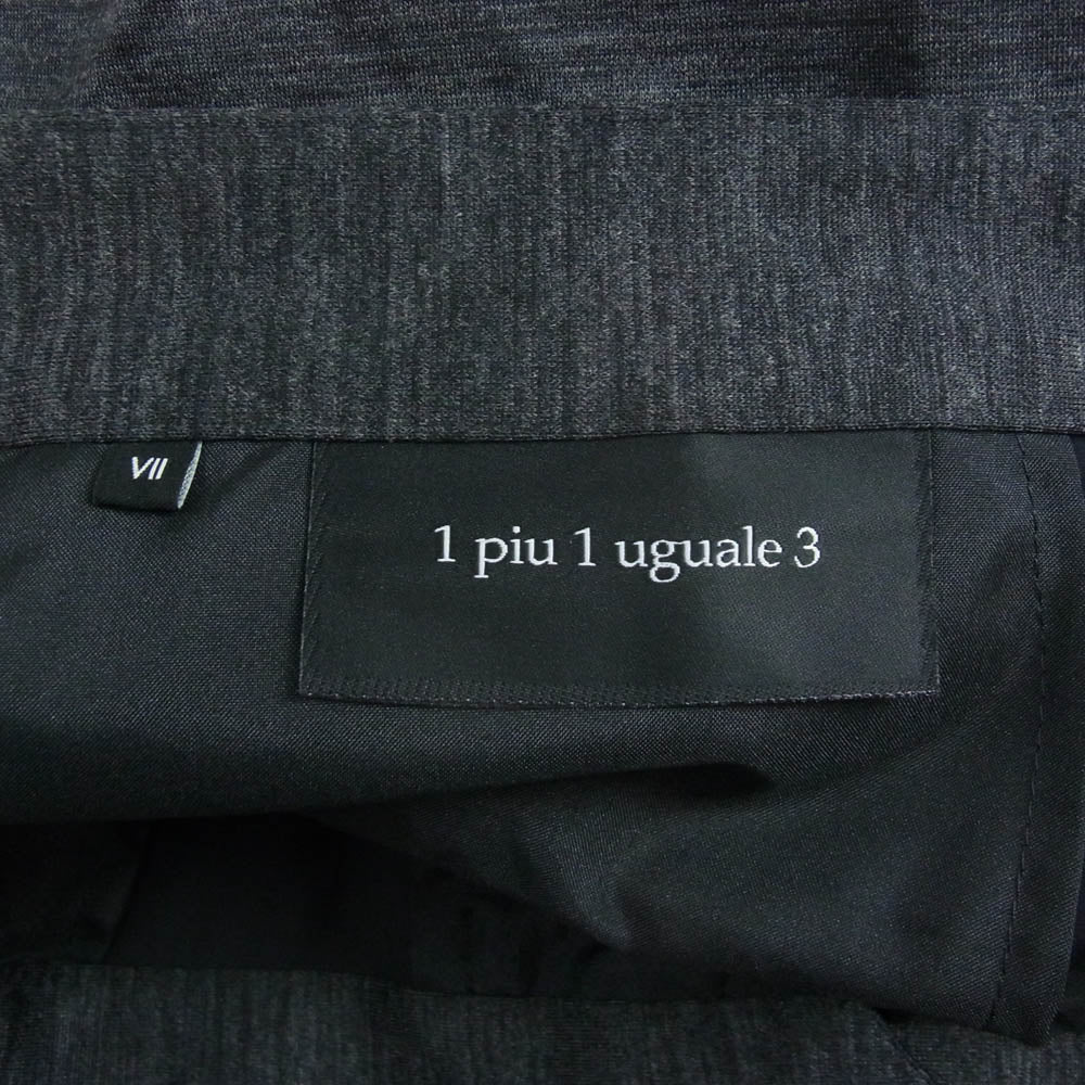 1piu1uguale3 ウノピュウノウグァーレトレ MRP589 WOU005 COMFY SLACKS カムフィー スラックスパンツ グレー系 XXL【中古】