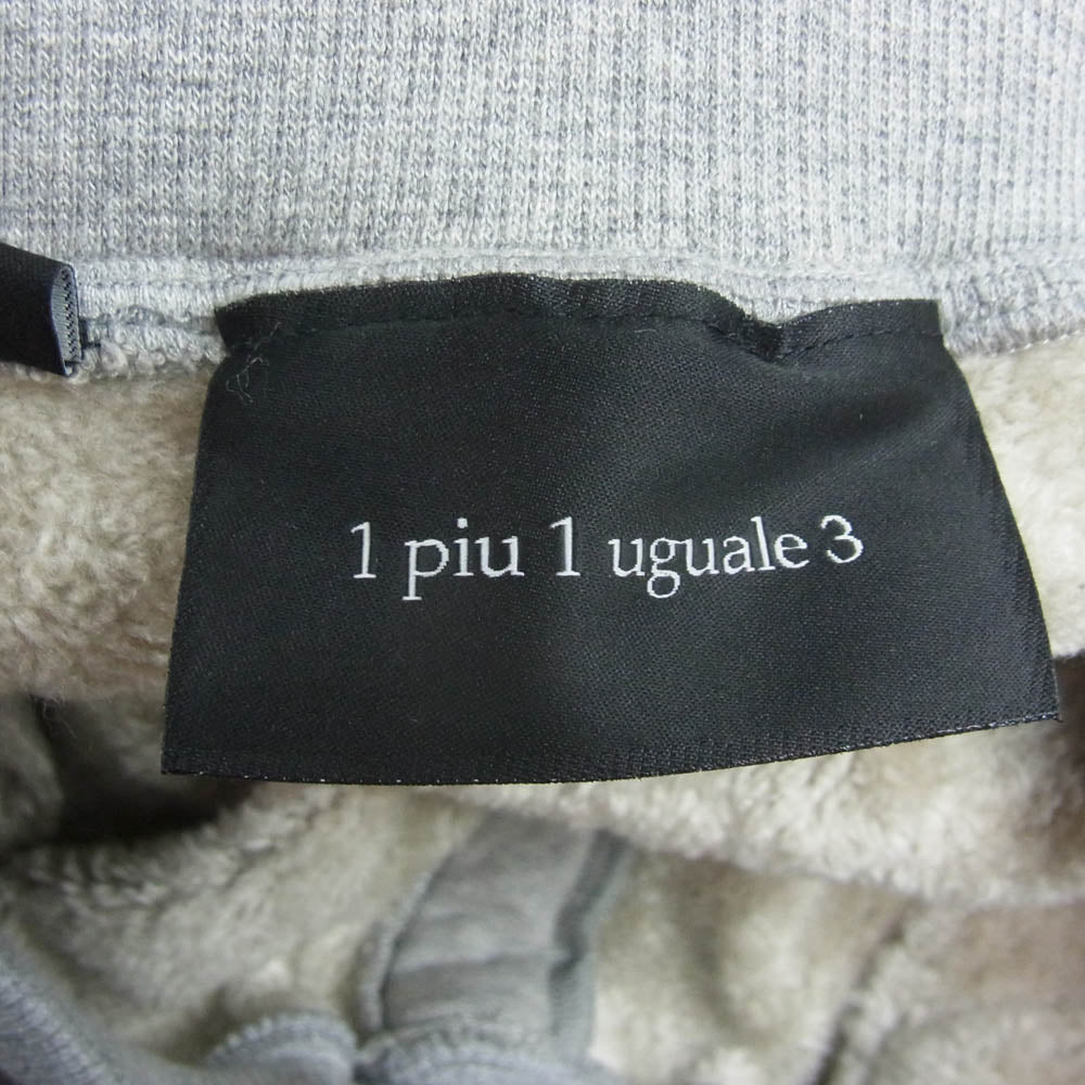 1piu1uguale3 ウノピュウノウグァーレトレ MRP597 PCT032 BIKER RIB バイカー リブ パンツ スウェット ジョガー パンツ グレー系 XL【中古】