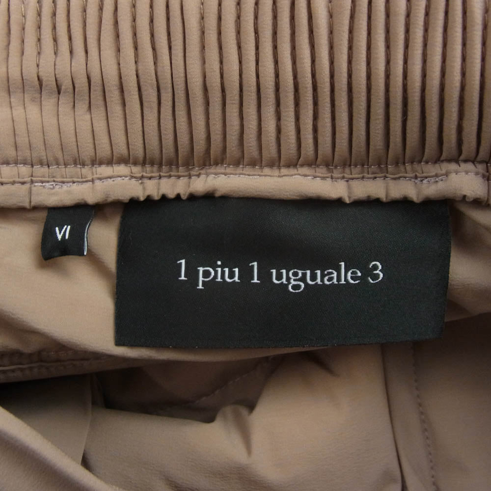 1piu1uguale3 ウノピュウノウグァーレトレ MRP584 NYU077 STRETCH DOWN COLLECTION 4WAY BIKER RIB PT ストレッチダウンコレクション ダウン バイカー リブ パンツ ベージュ系 XL【中古】