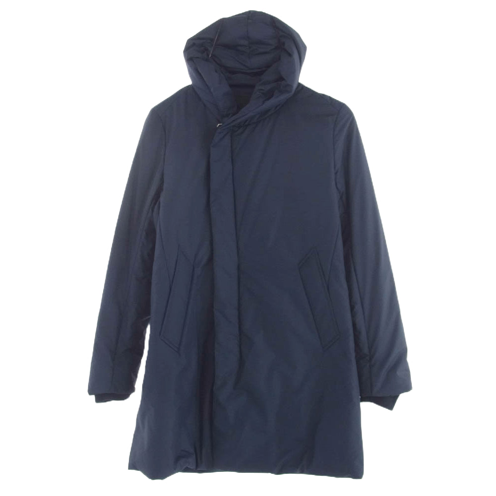 1piu1uguale3 ウノピュウノウグァーレトレ MRC105 POE147 NEXT WRAP HOODED ネクスト ラップ フーデッド 中綿 コート ジャケット ネイビー系 IV【中古】
