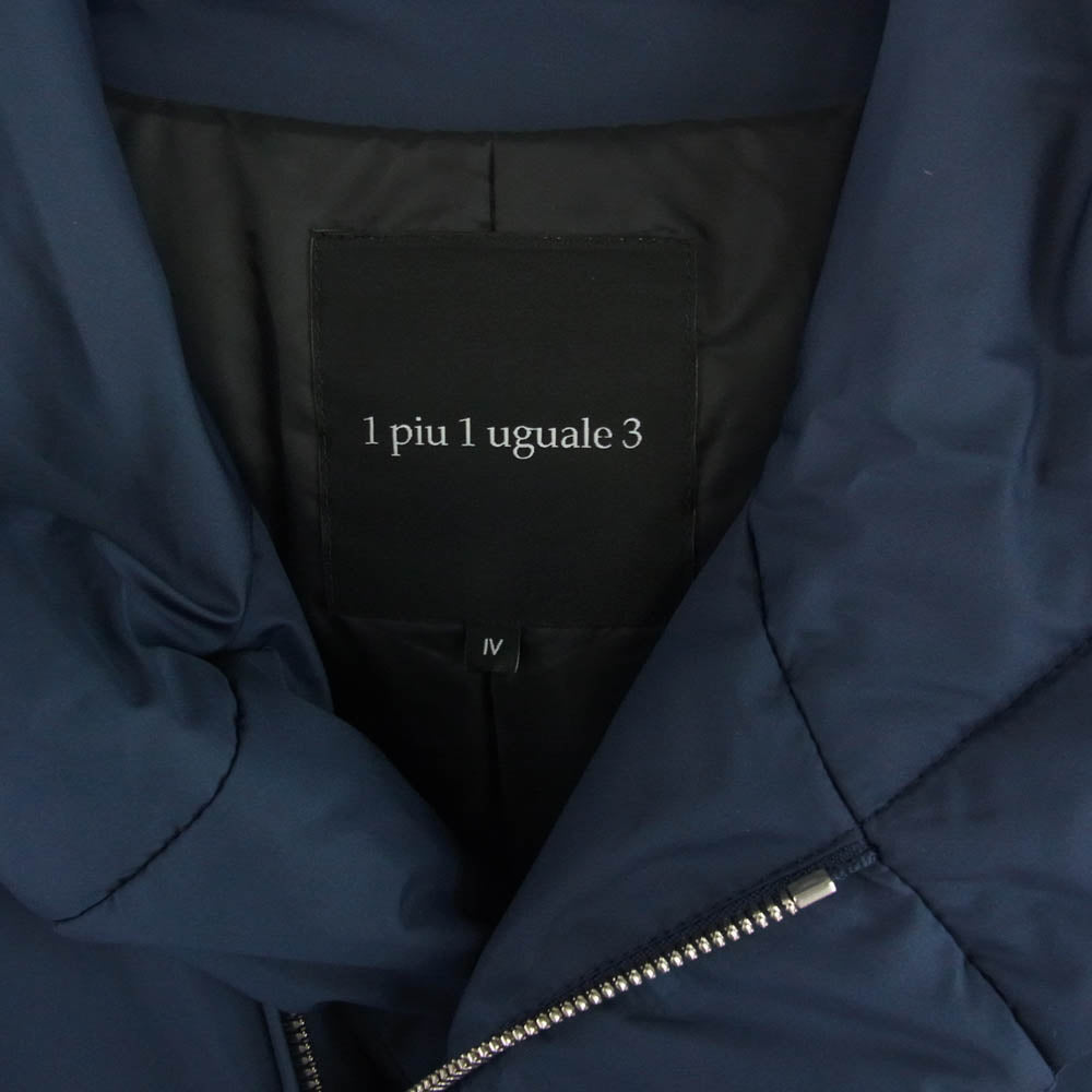 1piu1uguale3 ウノピュウノウグァーレトレ MRC105 POE147 NEXT WRAP HOODED ネクスト ラップ フーデッド 中綿 コート ジャケット ネイビー系 IV【中古】