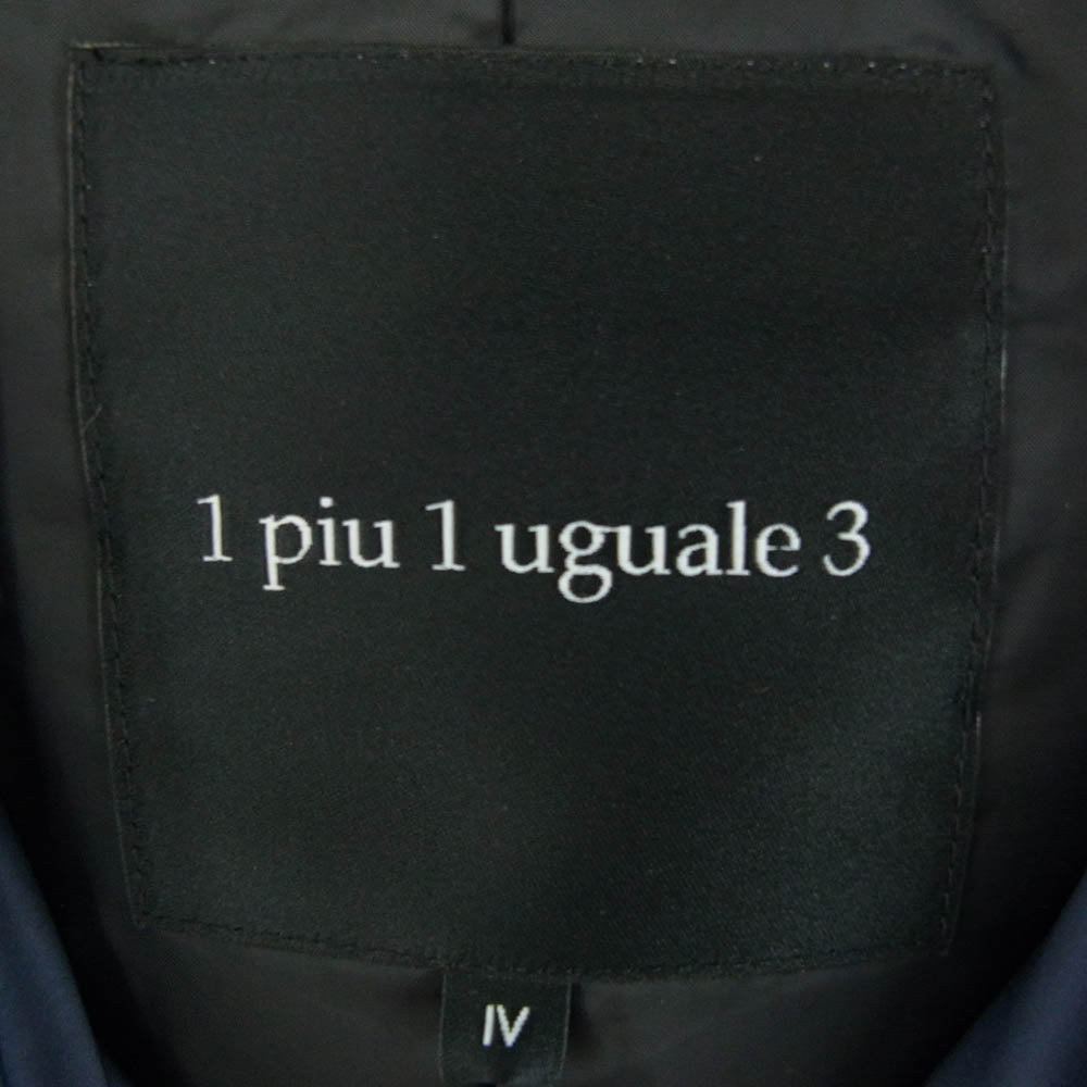 1piu1uguale3 ウノピュウノウグァーレトレ MRC105 POE147 NEXT WRAP HOODED ネクスト ラップ フーデッド 中綿 コート ジャケット ネイビー系 IV【中古】