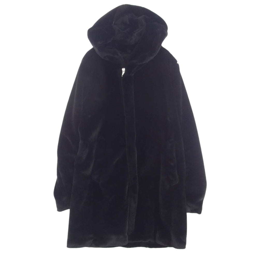 1piu1uguale3 ウノピュウノウグァーレトレ 22AW MRC150 POE441 WRAP COAT ECO FUR ラップコート エコファー ブラック系 Ⅴ【美品】【中古】