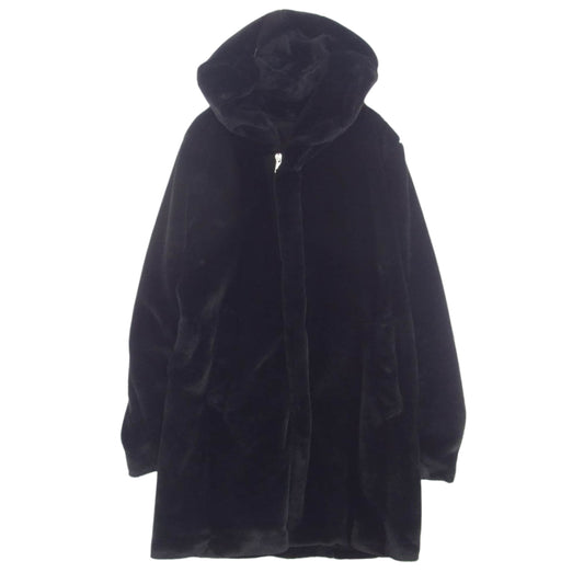1piu1uguale3 ウノピュウノウグァーレトレ 22AW MRC150 POE441 WRAP COAT ECO FUR ラップコート エコファー ブラック系 Ⅴ【美品】【中古】