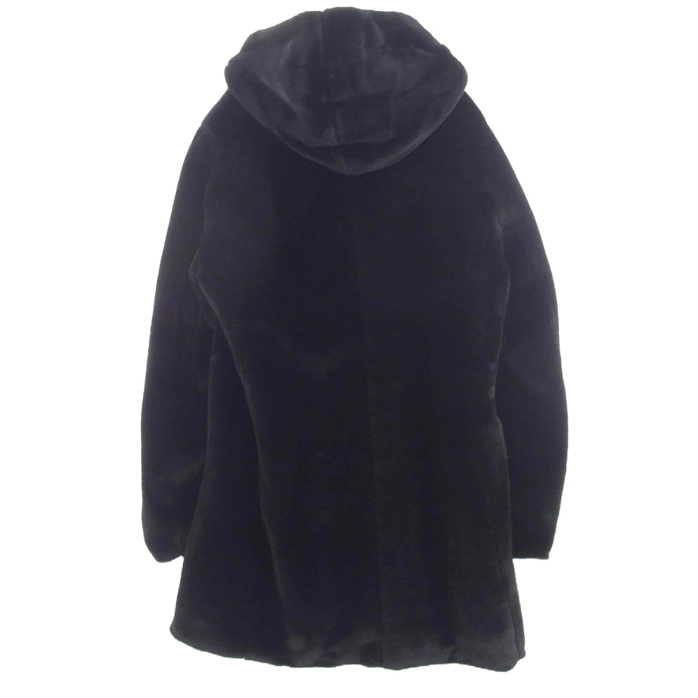 1piu1uguale3 ウノピュウノウグァーレトレ 22AW MRC150 POE441 WRAP COAT ECO FUR ラップコート エコファー ブラック系 Ⅴ【美品】【中古】