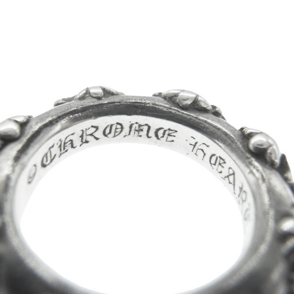 CHROME HEARTS クロムハーツ（原本無） CROSS BAND RING クロスバンド リング シルバー系 9号【中古】