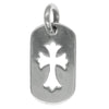 CHROME HEARTS クロムハーツ（原本無） D TAG SML CROSS カット アウト クロス スモール ドッグタグ ペンダントトップ シルバー系【中古】