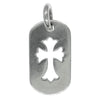 CHROME HEARTS クロムハーツ（原本無） D TAG SML CROSS カット アウト クロス スモール ドッグタグ ペンダントトップ シルバー系【中古】