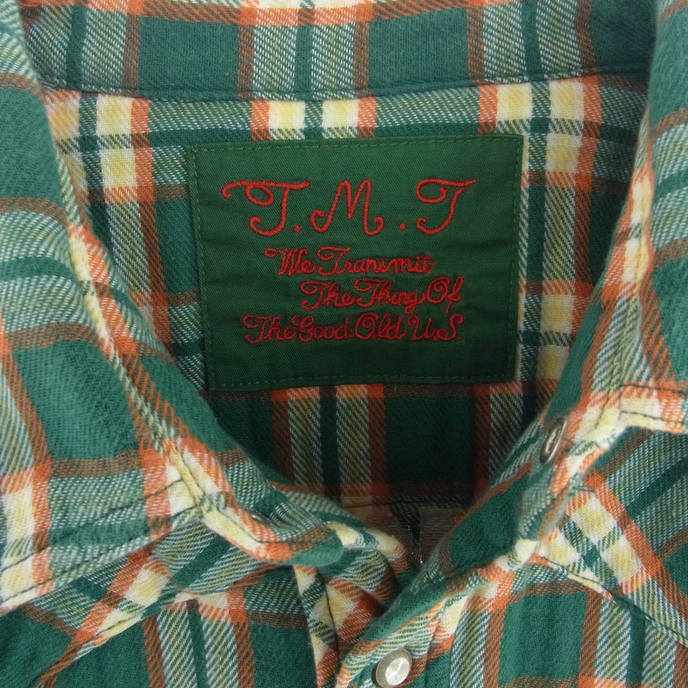 TMT ティーエムティー ORIGINAL DOUBLE GAUZE CHECK WESTERN SHIRTS ROCK CANDY チェック 長袖 ネルシャツ マルチカラー系 L【中古】