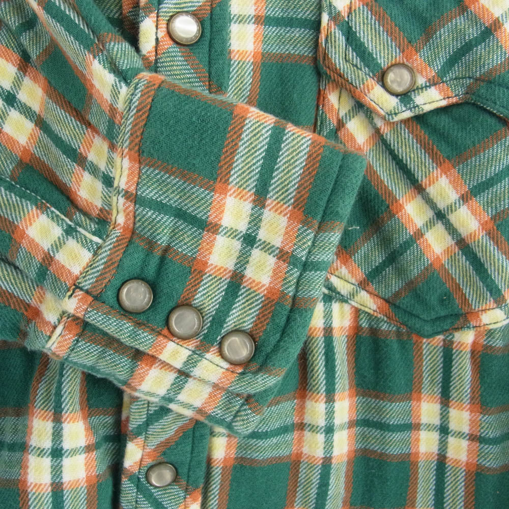 TMT ティーエムティー ORIGINAL DOUBLE GAUZE CHECK WESTERN SHIRTS ROCK CANDY チェック 長袖 ネルシャツ マルチカラー系 L【中古】