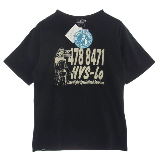 HYSTERIC GLAMOUR ヒステリックグラマー 02213CT20 野口強 stie-lo クルーネック 半袖 Tシャツ ブラック系 M【中古】