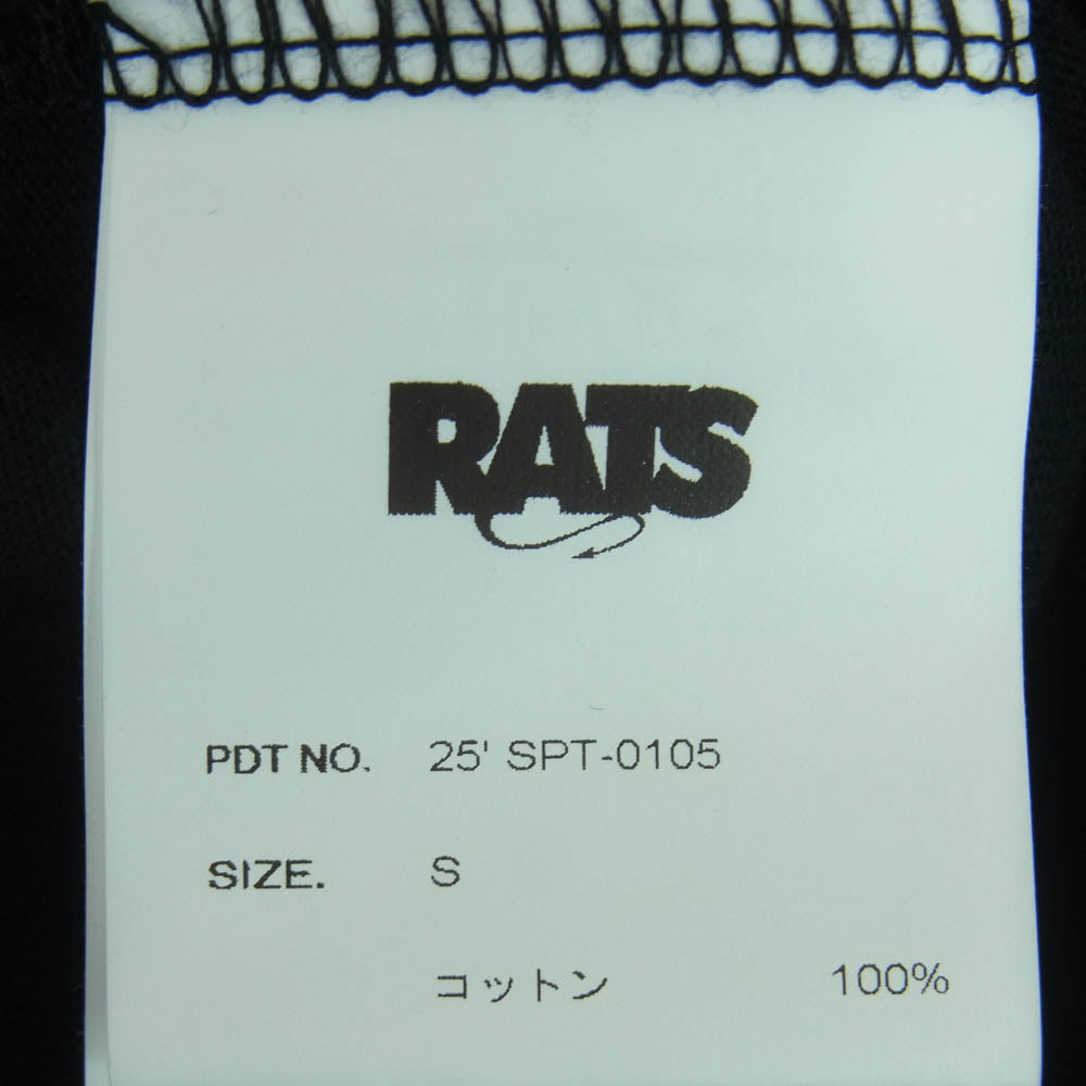 NEIGHBORHOOD ネイバーフッド 25 SPT-0105 RATS ラッツ 20th Tee 20周年記念 ロゴプリント クルーネック 半袖 Tシャツ ブラック系 S【美品】【中古】