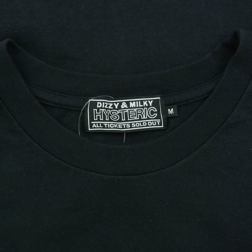 HYSTERIC GLAMOUR ヒステリックグラマー 24AW MINEDENIM マインデニム MND-HYS005 T-SH クルーネック プリント 半袖 Tシャツ ブラック系 M【極上美品】【中古】