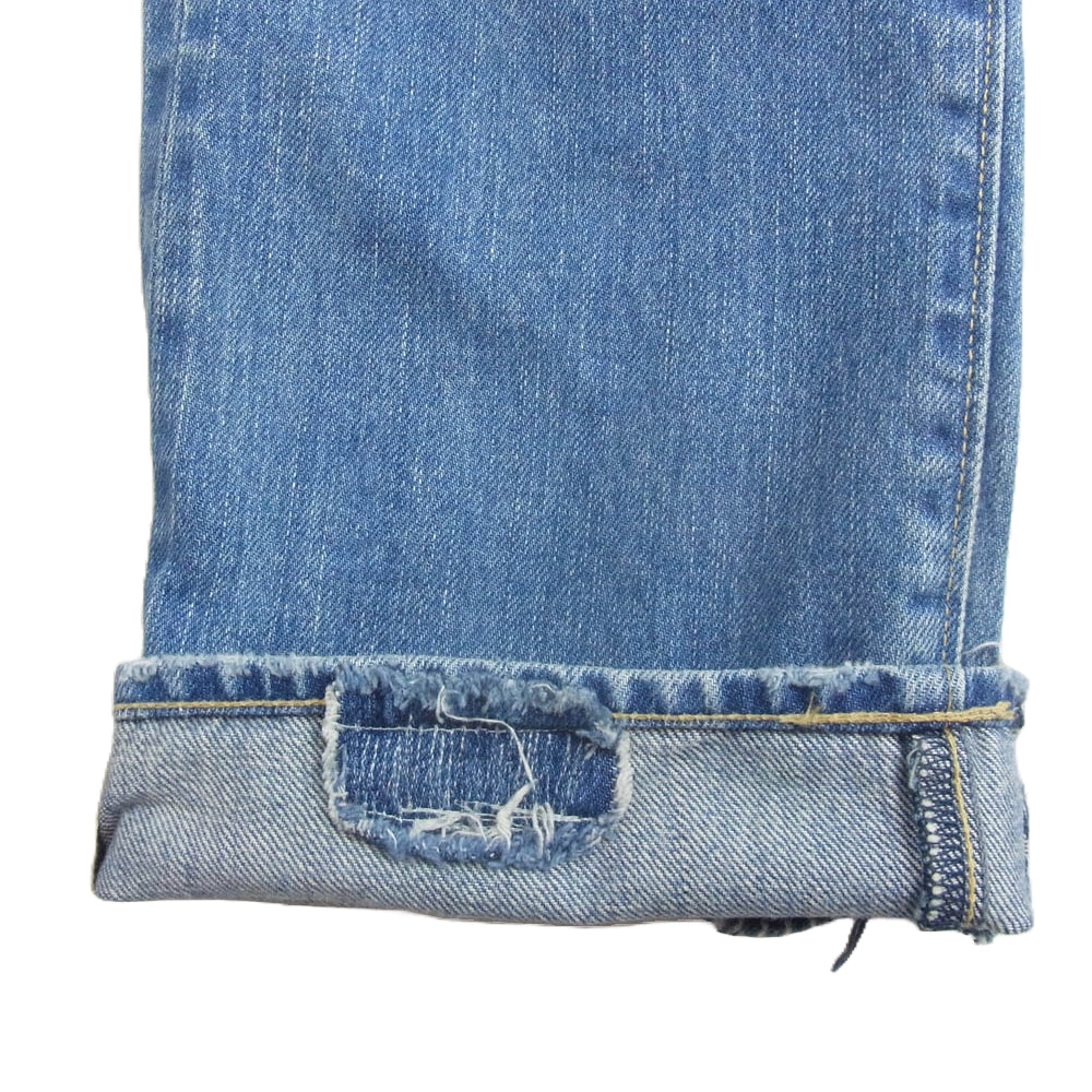 HYSTERIC GLAMOUR ヒステリックグラマー 0253AP02 SP加工 WR リペア加工 ストレート デニムパンツ ジーンズ インディゴブルー系 30【中古】