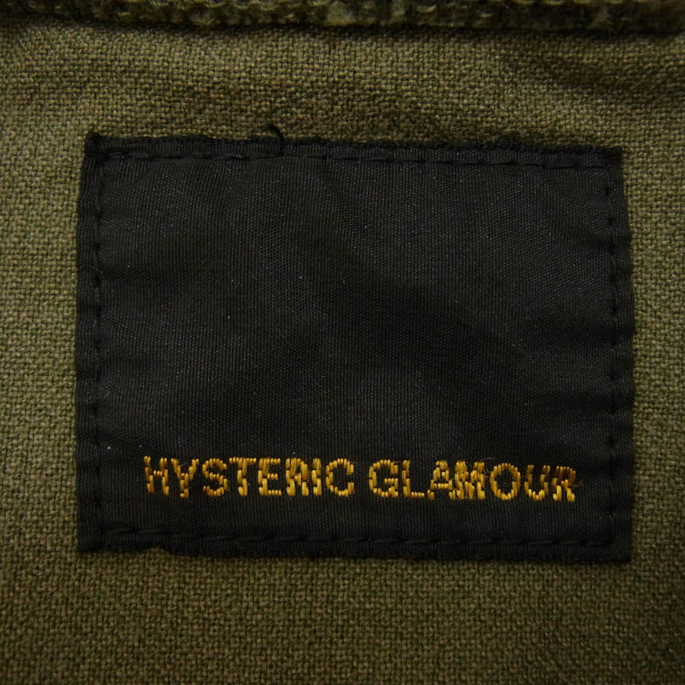 HYSTERIC GLAMOUR ヒステリックグラマー 02201AB15 SONIC YOUTH ソニックユース フィールドジャケット ミリタリー シャツ ブルゾン カーキ系 S【中古】