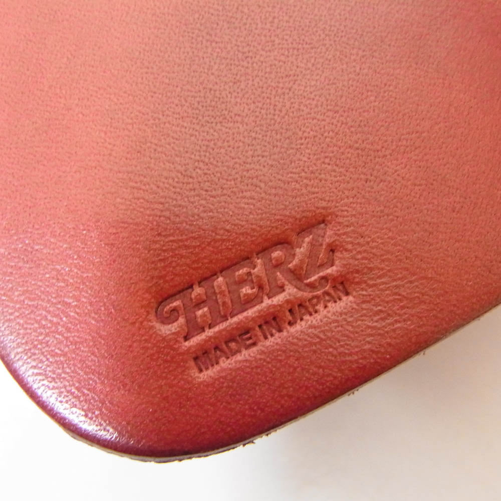 HERZ ヘルツ マネークリップ 小銭入れ付き レッド レッド系【中古】