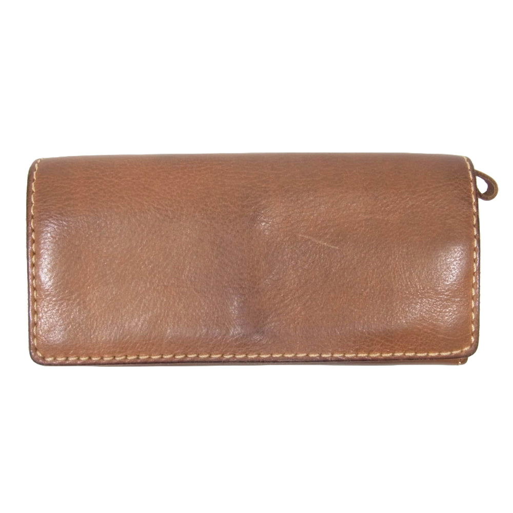 HERZ ヘルツ WL-63 ソフトレザーの長財布 ロングウォレット キャメル ブラウン系【中古】