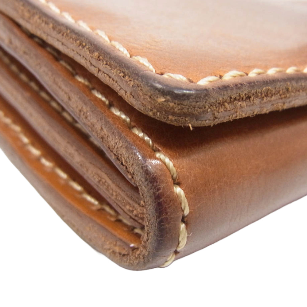 HERZ ヘルツ WL-63 ソフトレザーの長財布 ロングウォレット キャメル ブラウン系【中古】