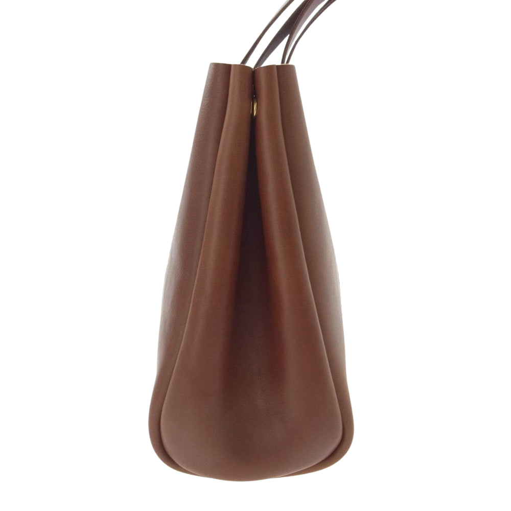 HERZ ヘルツ オールレザー レディーストートバッグ ブラウン系【中古】