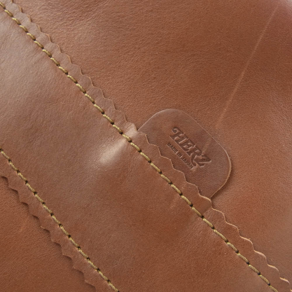 HERZ ヘルツ オールレザー レディーストートバッグ ブラウン系【中古】