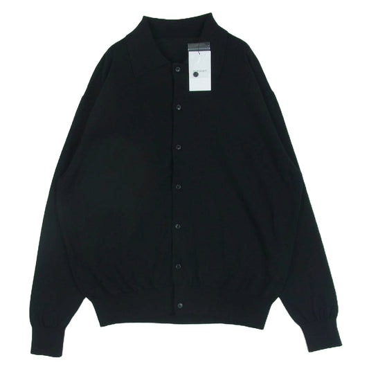 SOPHNET. ソフネット SOPH-240061? KNIT POLO CARDIGAN ニット ポロ 長袖 カーディガン ブラック系 L【新古品】【未使用】【中古】