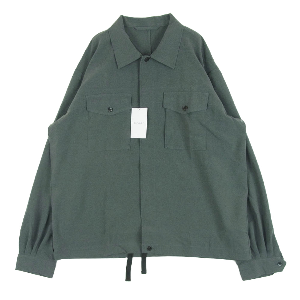 SOPHNET. ソフネット SOPH-240006 HEM CODE SHIRT JACKET CHARCOAL GRAY ヘム コード ジャケット チャコール系 L【新古品】【未使用】【中古】