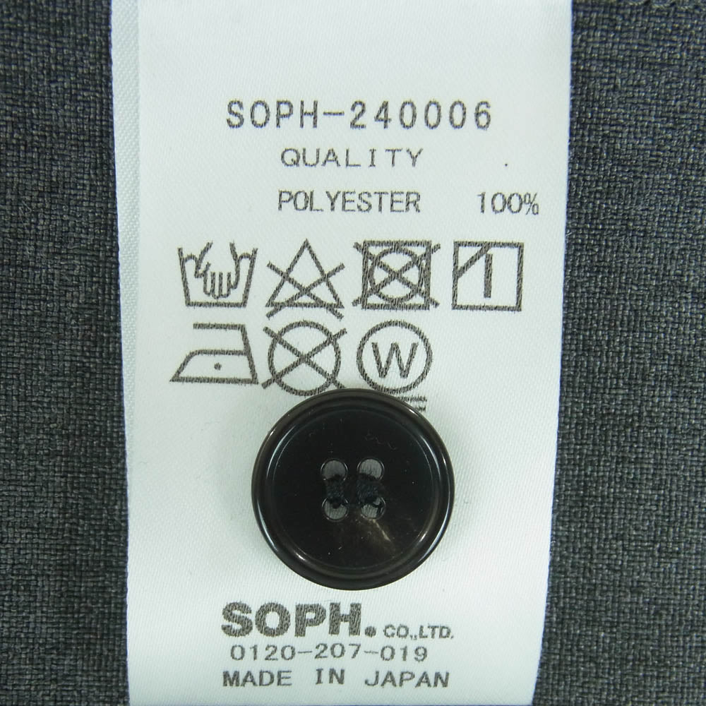 SOPHNET. ソフネット SOPH-240006 HEM CODE SHIRT JACKET CHARCOAL GRAY ヘム コード ジャケット チャコール系 L【新古品】【未使用】【中古】