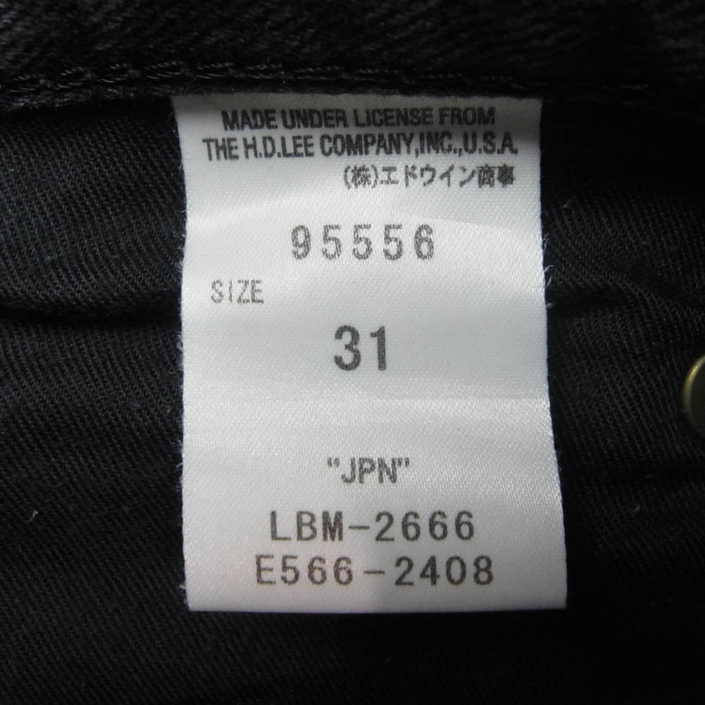 Lee リー 95556 BEAMS ビームス別注 Trousers Denim Pants Jeans デニム トラウザー ジーンズ デニムパンツ ブラック系 31【中古】