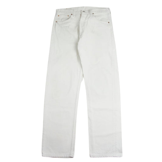 Levi's リーバイス 501-0127 スモールe ホワイトデニム ストレート デニムパンツ ジーンズ ホワイト系 W34L32【中古】