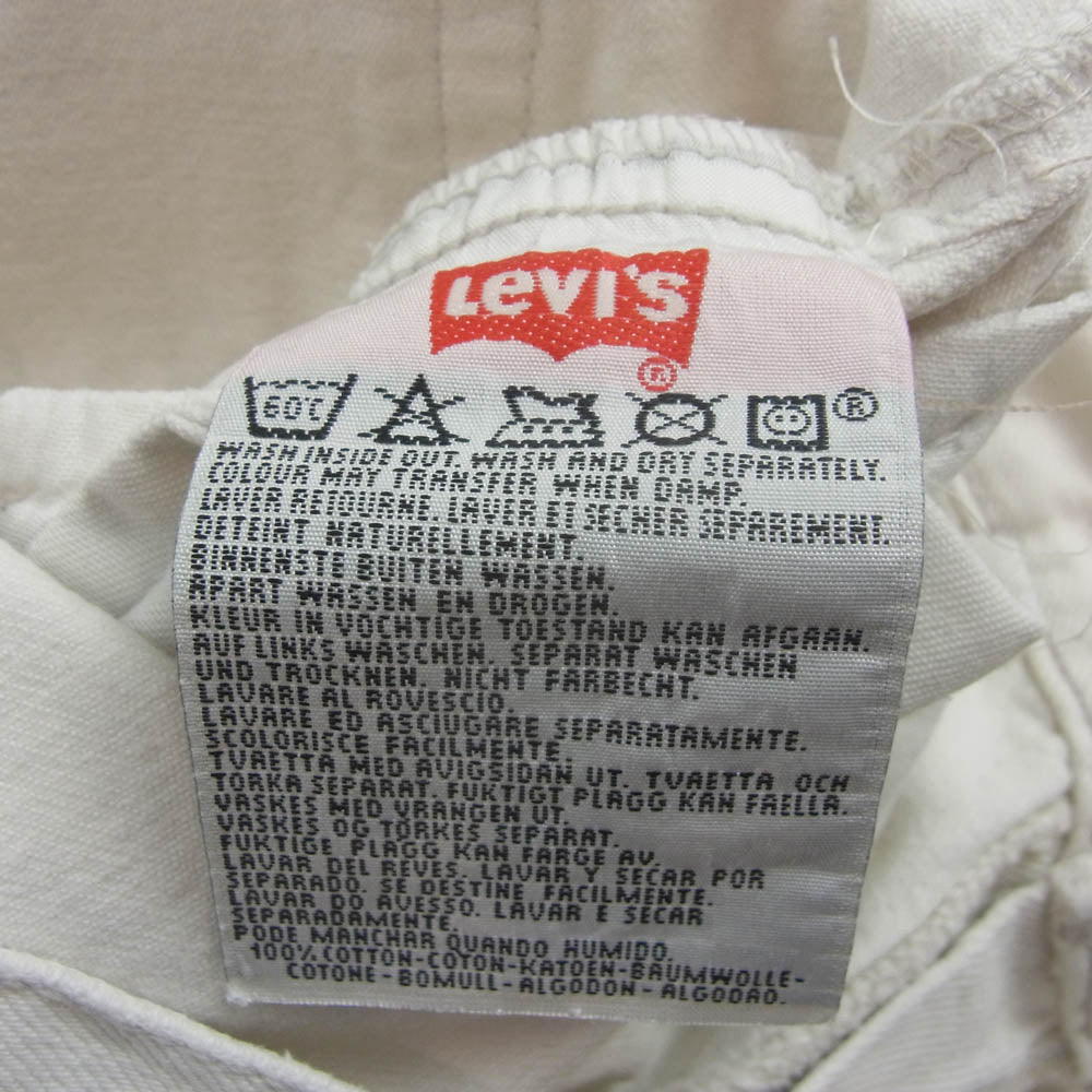 Levi's リーバイス 501-0127 スモールe ホワイトデニム ストレート デニムパンツ ジーンズ ホワイト系 W34L32【中古】