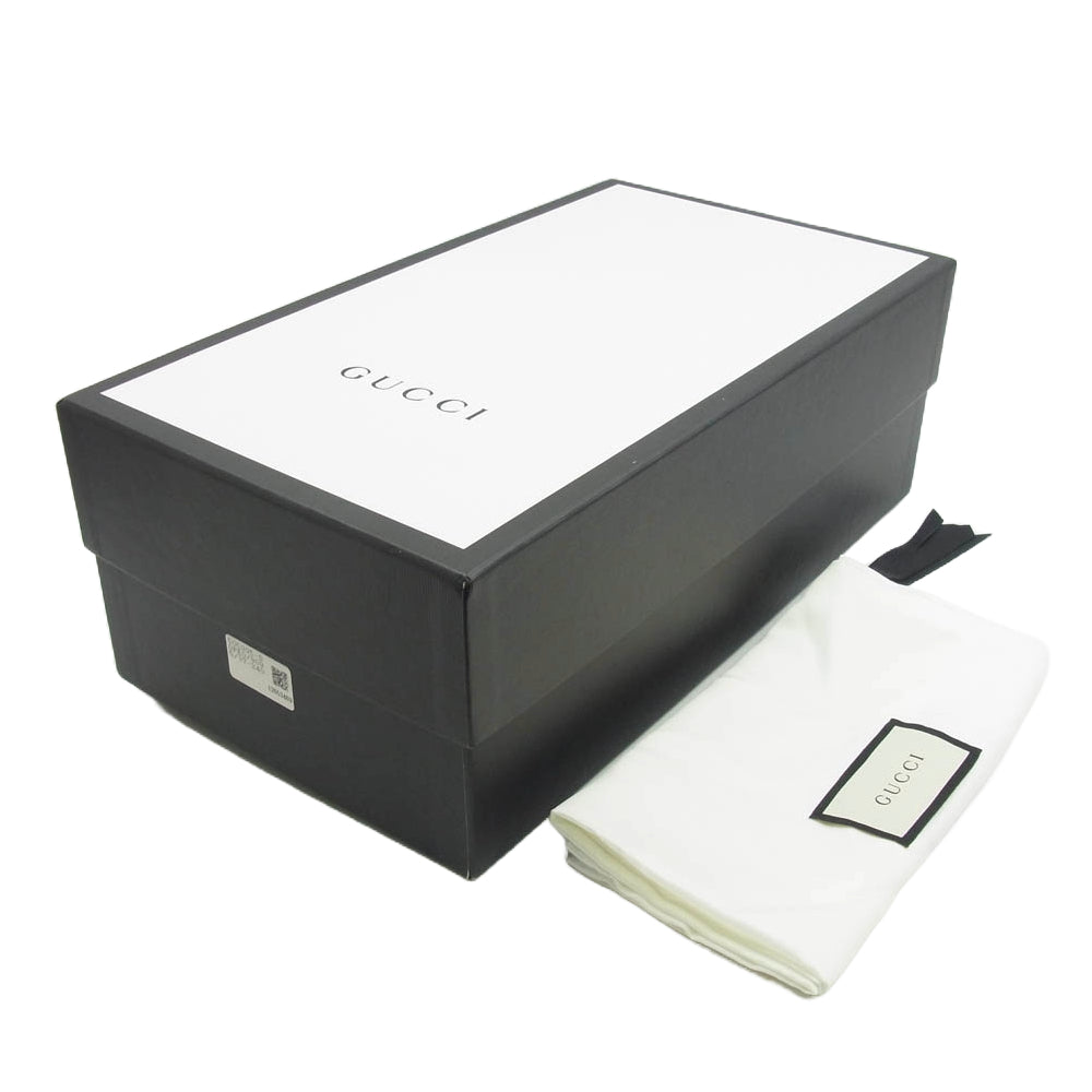 GUCCI グッチ 505995 エース ソール クリスタル ビジュー付 厚底 ローカット スニーカー ホワイト系 37【中古】