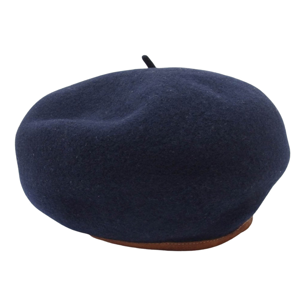VISVIM ビズビム 18AW 0118103003025 REGIMENT BERET WOOL NAVY ベレー帽 ウール パイピング ネイビー系 SM【新古品】【未使用】【中古】