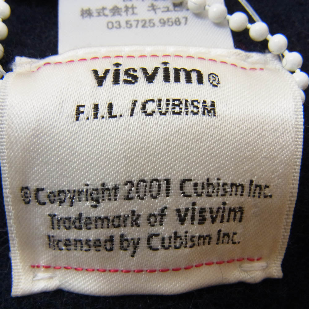 VISVIM ビズビム 18AW 0118103003025 REGIMENT BERET WOOL NAVY ベレー帽 ウール パイピング ネイビー系 SM【新古品】【未使用】【中古】